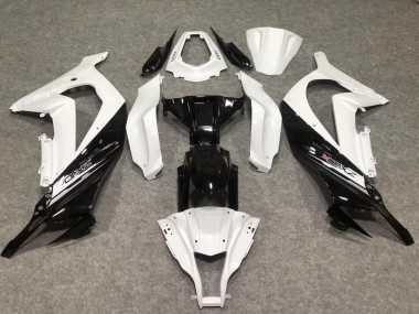 Glänzend Weiß / Schwarz 2011-2015 Kawasaki ZX10R Motorrad Verkleidung