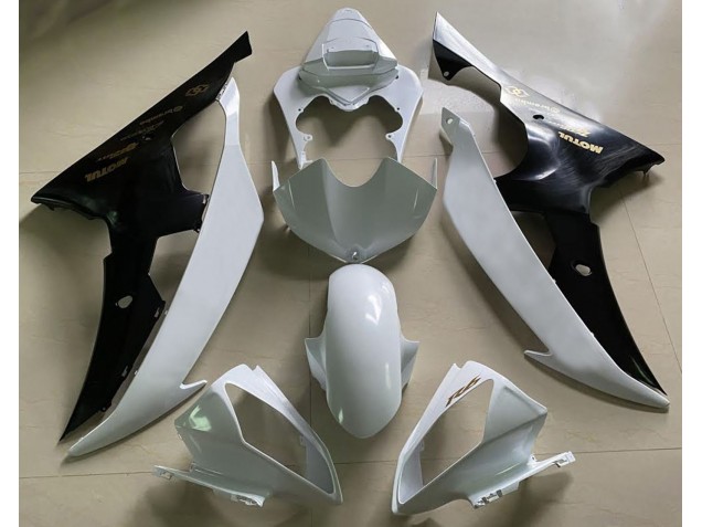 Glänzend Weiß & Schwarz & Gold 2008-2016 Yamaha R6 Motorrad Verkleidung Glänzend Weiß & Schwarz & Gold 2008-2016 Yamaha R6 Motorrad Verkleidung