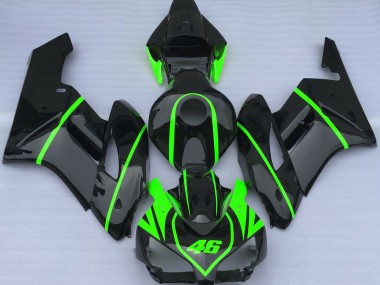 Glänzend Schwarz & High Viz Grün 2004-2005 Honda CBR1000RR Motorrad Verkleidung