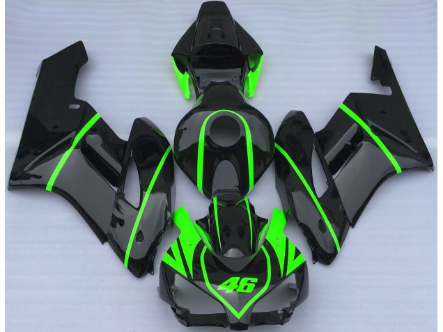 Glänzend Schwarz & High Viz Grün 2004-2005 Honda CBR1000RR Motorrad Verkleidung Glänzend Schwarz & High Viz Grün 2004-2005 Honda CBR1000RR Motorrad Verkleidung