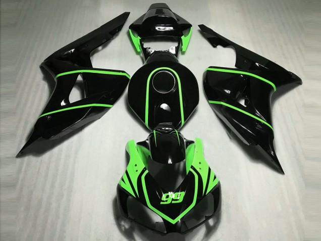 Glänzend Schwarz High Viz Grün 2006-2007 Honda CBR1000RR Motorrad Verkleidung Glänzend Schwarz High Viz Grün 2006-2007 Honda CBR1000RR Motorrad Verkleidung