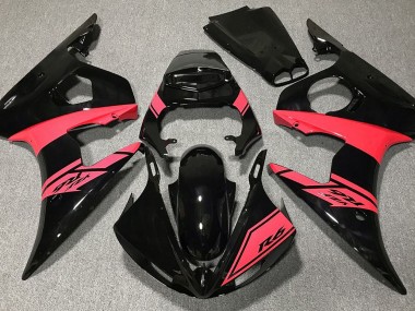 Glänzend Schwarz & Rot 2003-2004 Yamaha R6 Motorrad Verkleidung