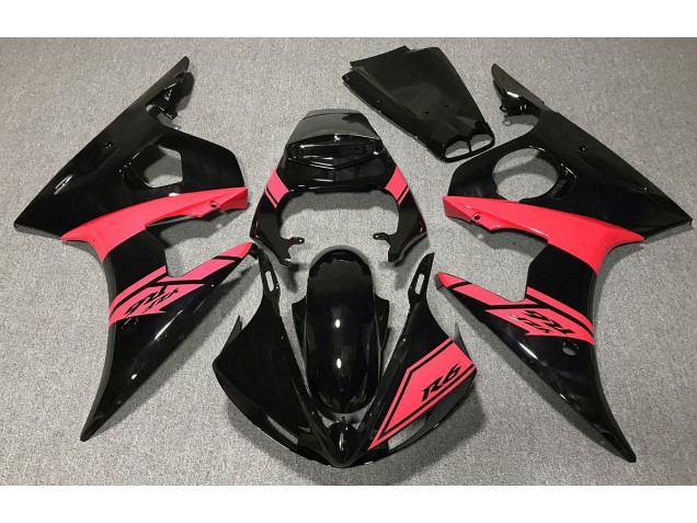Glänzend Schwarz & Rot 2003-2004 Yamaha R6 Motorrad Verkleidung Glänzend Schwarz & Rot 2003-2004 Yamaha R6 Motorrad Verkleidung