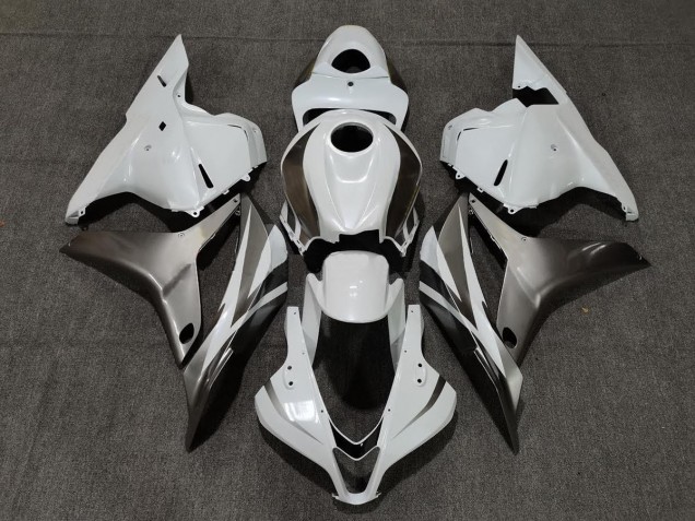 Glänzend Weiß & Silber 2009-2012 Honda CBR600RR Motorrad Verkleidung Glänzend Weiß & Silber 2009-2012 Honda CBR600RR Motorrad Verkleidung