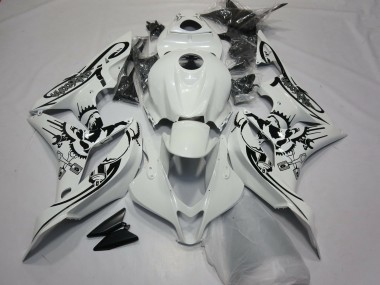 Glänzend Weiß Sonderdesign 2007-2008 Honda CBR600RR Motorrad Verkleidung