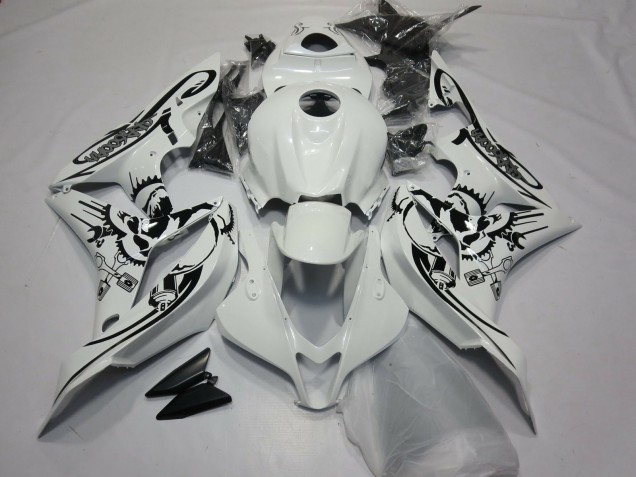 Glänzend Weiß Sonderdesign 2007-2008 Honda CBR600RR Motorrad Verkleidung Glänzend Weiß Sonderdesign 2007-2008 Honda CBR600RR Motorrad Verkleidung
