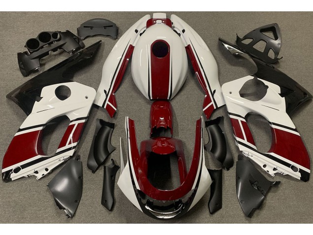 Glänzend Weiß & Tiefrot 1998-2007 Yamaha YZF600 Motorrad Verkleidung Glänzend Weiß & Tiefrot 1998-2007 Yamaha YZF600 Motorrad Verkleidung