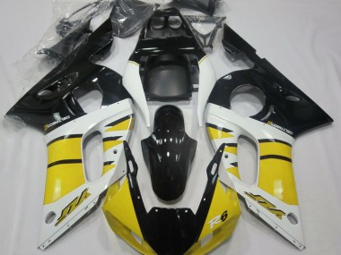 Glänzendes Gelb & Schwarz 1998-2002 Yamaha R6 Motorrad Verkleidung