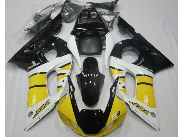 Glänzendes Gelb & Schwarz 1998-2002 Yamaha R6 Motorrad Verkleidung Glänzendes Gelb & Schwarz 1998-2002 Yamaha R6 Motorrad Verkleidung