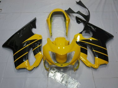 Glänzendes Gelb & Schwarz 1999-2000 Honda CBR600 F4 Motorrad Verkleidung