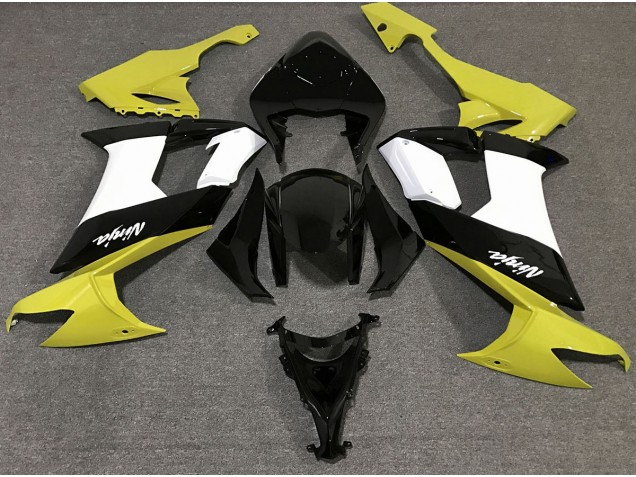 Glänzendes Gelb Schwarz & Weiß 2008-2010 Kawasaki ZX10R Motorrad Verkleidung Glänzendes Gelb Schwarz & Weiß 2008-2010 Kawasaki ZX10R Motorrad Verkleidung