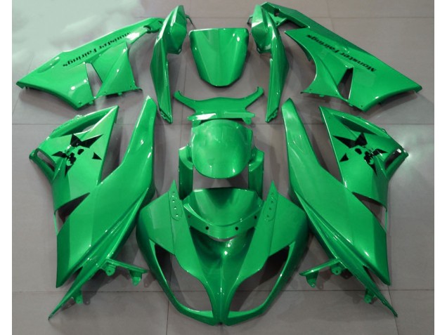 Glänzendes Grün & Benutzerdefinierte Logos 2009-2012 Kawasaki ZX6R Motorrad Verkleidung Glänzendes Grün & Benutzerdefinierte Logos 2009-2012 Kawasaki ZX6R Motorrad Verkleidung