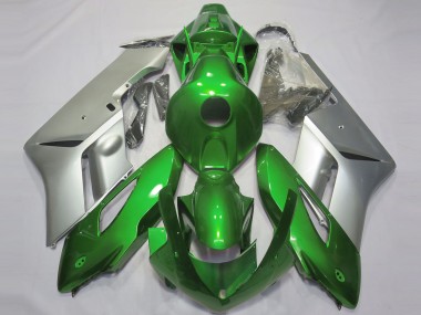 Glänzendes Grün & Silber 2004-2005 Honda CBR1000RR Motorrad Verkleidung