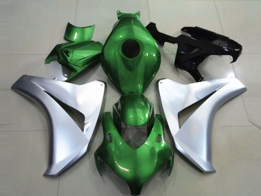 Glänzendes Grün & Silber 2008-2011 Honda CBR1000RR Motorrad Verkleidung