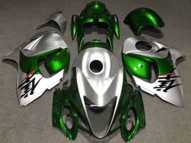 Glänzendes Grün & Silber 2008-2020 Suzuki GSXR 1300 Motorrad Verkleidung