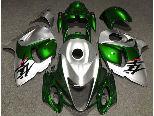 Glänzendes Grün & Silber 2008-2020 Suzuki GSXR 1300 Motorrad Verkleidung Glänzendes Grün & Silber 2008-2020 Suzuki GSXR 1300 Motorrad Verkleidung