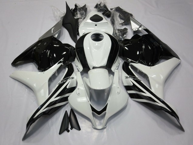 Glänzendes Schwarz & Weiß 2009-2012 Honda CBR600RR Motorrad Verkleidung Glänzendes Schwarz & Weiß 2009-2012 Honda CBR600RR Motorrad Verkleidung