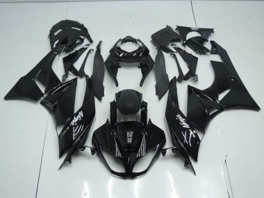 Glänzendes Schwarz 2009-2012 Kawasaki ZX6R Motorrad Verkleidung