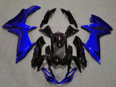 Glänzendes Schwarz & Aquablau 2011-2024 Suzuki GSXR 600-750 Motorrad Verkleidung