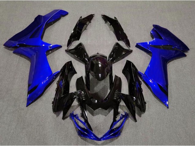Glänzendes Schwarz & Aquablau 2011-2024 Suzuki GSXR 600-750 Motorrad Verkleidung Glänzendes Schwarz & Aquablau 2011-2024 Suzuki GSXR 600-750 Motorrad Verkleidung