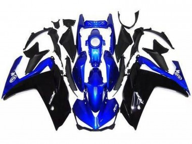 Glänzendes Schwarz & Blau 2015-2018 Yamaha R3 Motorrad Verkleidung