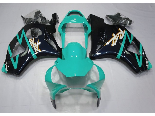 Glänzendes Schwarz & Cyan 2002-2003 Honda CBR954RR Motorrad Verkleidung Glänzendes Schwarz & Cyan 2002-2003 Honda CBR954RR Motorrad Verkleidung