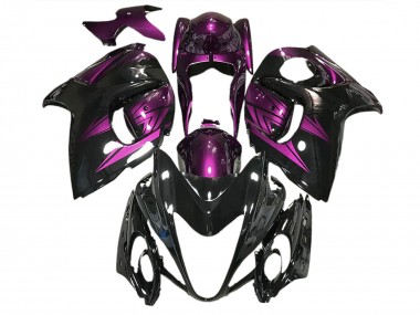 Glänzendes Schwarz & Dunkelviolett 2008-2020 Suzuki GSXR 1300 Motorrad Verkleidung