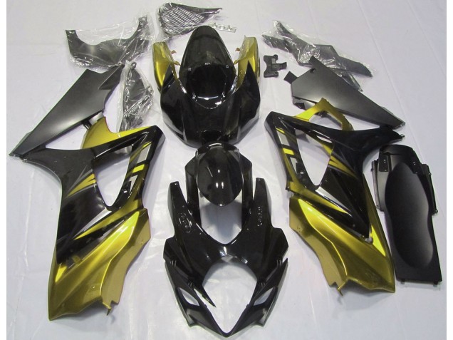 Glänzendes Schwarz & Gelb 2007-2008 Suzuki GSXR 1000 Motorrad Verkleidung Glänzendes Schwarz & Gelb 2007-2008 Suzuki GSXR 1000 Motorrad Verkleidung