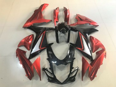 Glänzendes Schwarz & Leuchtendes Orange 2011-2024 Suzuki GSXR 600-750 Motorrad Verkleidung