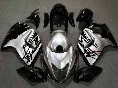 Glänzendes Schwarz & Silberdesign 2008-2020 Suzuki GSXR 1300 Motorrad Verkleidung