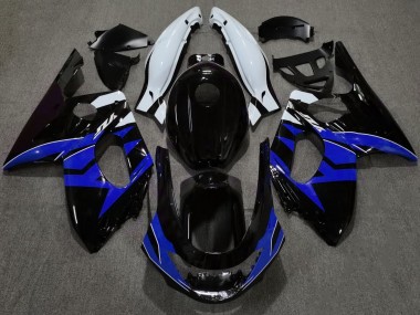 Glänzendes Schwarzblau & Weiß 1998-2007 Yamaha YZF600 Motorrad Verkleidung