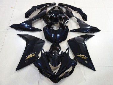 Glänzendes Schwarzes Gold 2007-2008 Yamaha R1 Motorrad Verkleidung