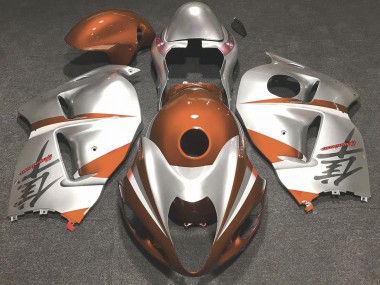 Glanzorange & Silber 1997-2007 Suzuki GSXR 1300 Motorrad Verkleidung