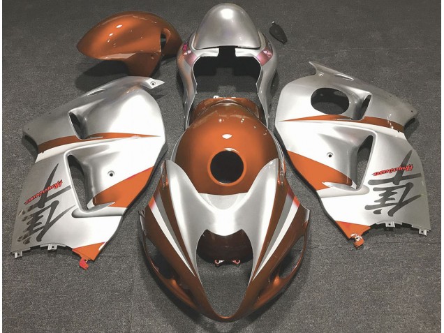 Glanzorange & Silber 1997-2007 Suzuki GSXR 1300 Motorrad Verkleidung Glanzorange & Silber 1997-2007 Suzuki GSXR 1300 Motorrad Verkleidung