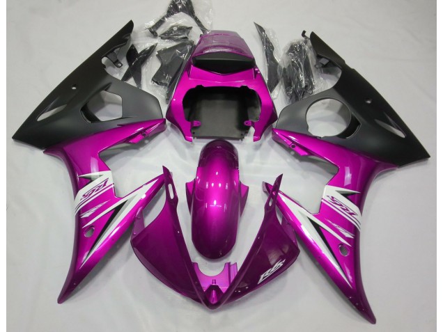 Glanzrosa & Weiß 2003-2004 Yamaha R6 Motorrad Verkleidung Glanzrosa & Weiß 2003-2004 Yamaha R6 Motorrad Verkleidung