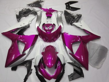 Glanzrosa & Weiß 2009-2016 Suzuki GSXR 1000 Motorrad Verkleidung