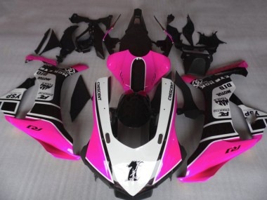 Glanzrosa & Weiß 2015-2019 Yamaha R1 Motorrad Verkleidung