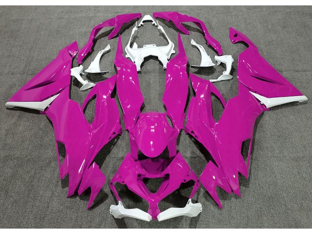 Glanzrosa & Weiß 2019-2023 Kawasaki ZX6R Motorrad Verkleidung Glanzrosa & Weiß 2019-2023 Kawasaki ZX6R Motorrad Verkleidung