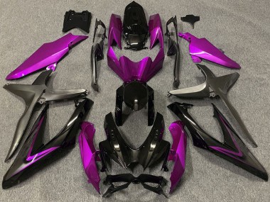 Glanzrosa & Grün R 2008-2010 Suzuki GSXR 600-750 Motorrad Verkleidung