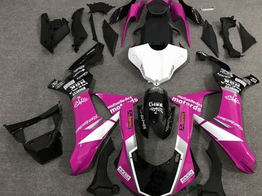 Glanzrosa Logo-Stil 2015-2019 Yamaha R1 Motorrad Verkleidung