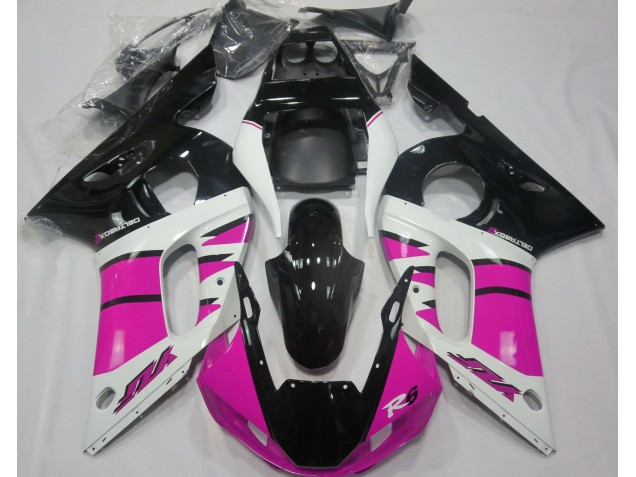 Glanzrosa & Schwarz 1998-2002 Yamaha R6 Motorrad Verkleidung Glanzrosa & Schwarz 1998-2002 Yamaha R6 Motorrad Verkleidung