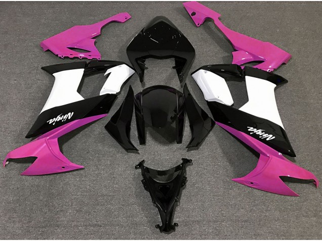 Glanzrosa Schwarz & Weiß 2008-2010 Kawasaki ZX10R Motorrad Verkleidung Glanzrosa Schwarz & Weiß 2008-2010 Kawasaki ZX10R Motorrad Verkleidung