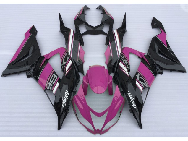 Glanzrosa & Schwarz 2013-2018 Kawasaki ZX6R Motorrad Verkleidung Glanzrosa & Schwarz 2013-2018 Kawasaki ZX6R Motorrad Verkleidung