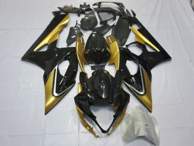 Gold & Schwarz 2005-2006 Suzuki GSXR 1000 Motorrad Verkleidung