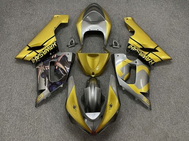Gold & Silber 2005-2006 Kawasaki ZX6R Motorrad Verkleidung