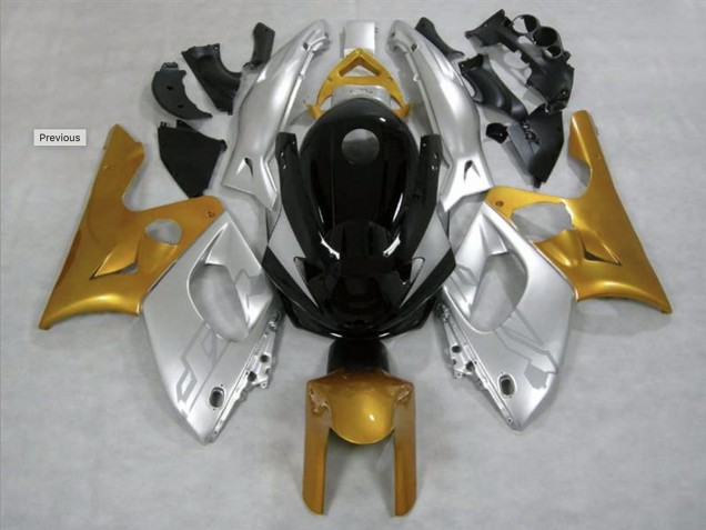 Gold & Silber Glänzend 1998-2007 Yamaha YZF600 Motorrad Verkleidung Gold & Silber Glänzend 1998-2007 Yamaha YZF600 Motorrad Verkleidung