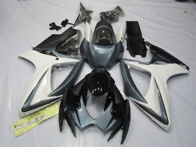 Grau & Weiß 2006-2007 Suzuki GSXR 600-750 Motorrad Verkleidung Grau & Weiß 2006-2007 Suzuki GSXR 600-750 Motorrad Verkleidung