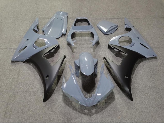 Grau & Matt Schwarz 2003-2004 Yamaha R6 Motorrad Verkleidung