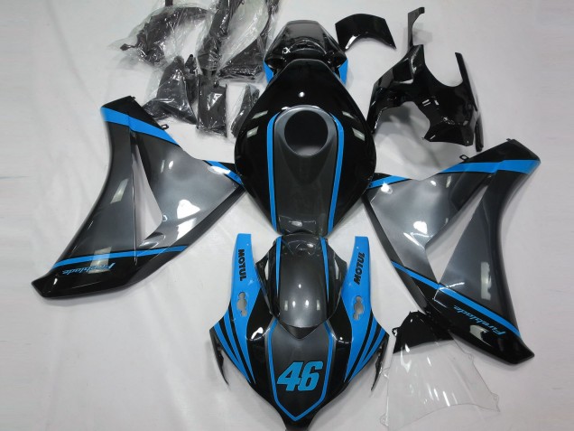 Grau Motul & Hellblau 2008-2011 Honda CBR1000RR Motorrad Verkleidung Grau Motul & Hellblau 2008-2011 Honda CBR1000RR Motorrad Verkleidung