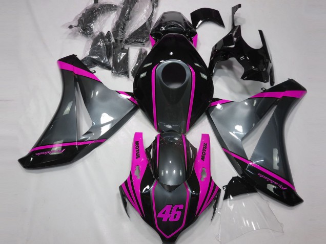 Grau Motul & Pink 2008-2011 Honda CBR1000RR Motorrad Verkleidung Grau Motul & Pink 2008-2011 Honda CBR1000RR Motorrad Verkleidung